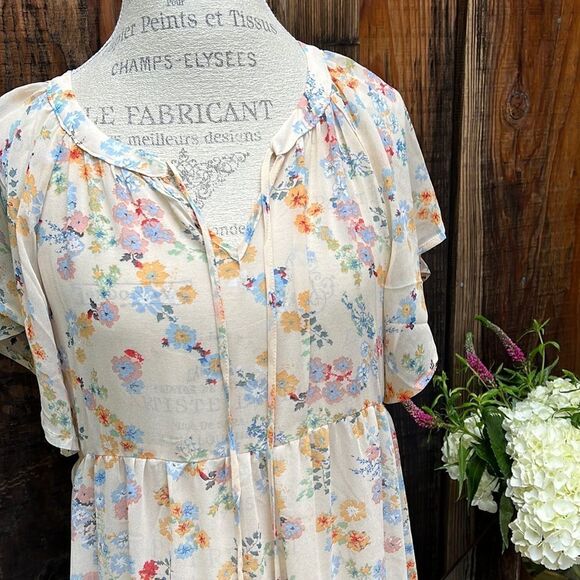 SHEER OVERLAY DRESS, Size M - Picture 1 of 9